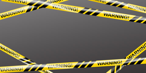 Wall Mural - realistic warning danger tape. crossing warning ribbon of caution signs for construction area or cri