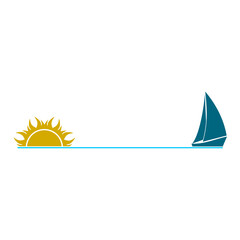 Poster - sail boat icon isolated on white background