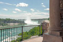 The Promenade Structure With Columns Of The Niagara Falls In Canada