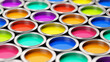 canvas print picture - Color paint cans - 3d rendering