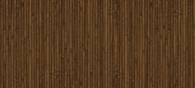 Dark Brown Wooden Surface Widescreen Texture. Natural Bamboo Backdrop. Wood Slat Wall Large Background