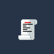 document paper in pixel art style