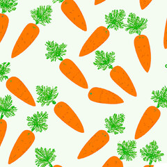 cartoon carrot pattern illust background