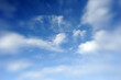 canvas print picture - Wolken am blauen Himmel