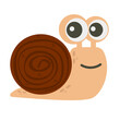 Cute snail cartoon character sign