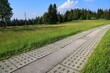 Precast openwork concrete road in Poland