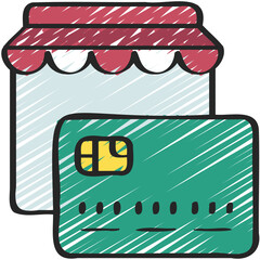 Wall Mural - Shop Card Payment Icon