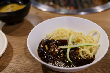 Wall Mural - Jajangmyeon, Korean Noodle with Black Sauce Korean Food Style