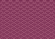 Purple Japanese Style Wave Pattern. Wave Pattern. Wave Background In Vector.