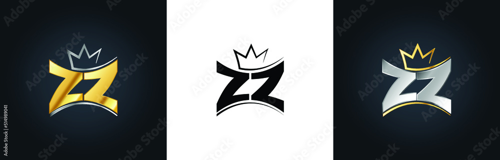 ZZ Creative Innovative Initial Letter Logo Design Minimal Icon Stock ...
