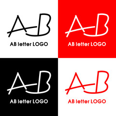 AB letter logo icon vector design.