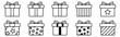 © Maksim - Present gift box icon. Vector isolated elements. Christmas gift icon illustration vector symbol. Surprise present linear design. Stock vector.