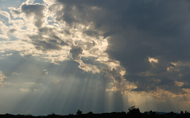 Wall Mural - cloud before rainy storm,gray clouds