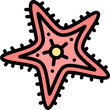 starfish filled color icon