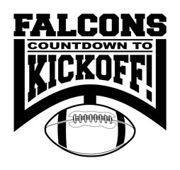 Wall Mural - falcons football countdown to kickoff is a team design template that includes text, a graphic goal p