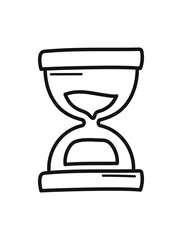 Sticker - hourglass doodle icon