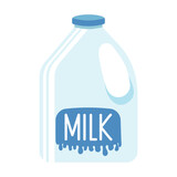Fototapeta Panele - plastic bottle of milk