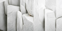 Abstract Illusion Made Of Natural Stone, Plaster. Art Wall Gallery.