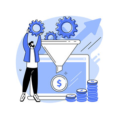 Wall Mural - conversion rate optimization abstract concept vector illustration.