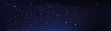 Night Blue Starry Sky, Star Galaxy Background.