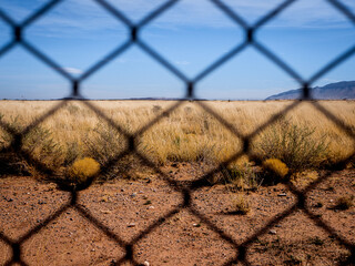 wire fence in the desert