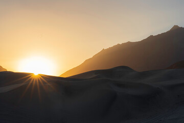 sunrise in the mountains