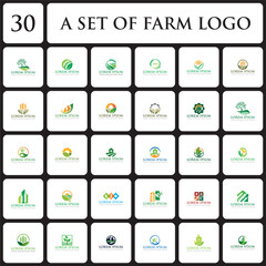 Wall Mural - farm logo , agriculture logo vector