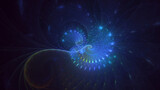 Fototapeta Do przedpokoju - 3D rendering abstract multicolor fractal light background