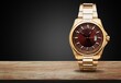 Gold Luxury watch for artwork or design.