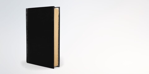 Canvas Print - Old open books with cover on a white background