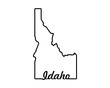 © AndS - US state map. Idaho outline symbol. Vector illustration
