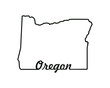 US state map. Oregon outline symbol. Vector illustration