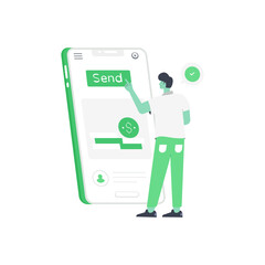 Canvas Print - Mobile Banking 