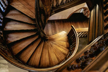 Beautiful Old Wooden Spiral Staircase