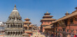 Panorama of historic temples on the Durbar square in Patan, Nepal