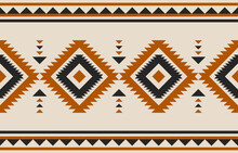 Beautiful Carpet Ethnic Art. Geometric Ethnic Seamless Pattern In Tribal. American, Mexican Style. Design For Background, Wallpaper, Illustration, Fabric, Clothing, Carpet, Textile, Batik, Embroidery.