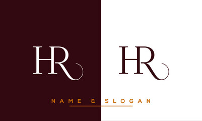 Poster - HR,  RH,  H,  R   Abstract  Letters  Logo  Monogram