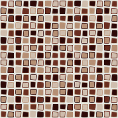 Leinwandbilder - Coffee tiles. Interior decoration, print for packaging, look, pillows, stylish wallpaper and purchase. Seamless pattern of coffee squares.