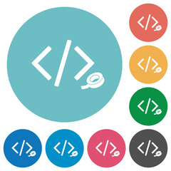 Sticker - Software patch flat round icons