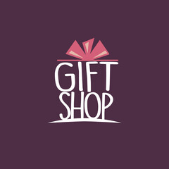 Wall Mural - Gift shop logo design template