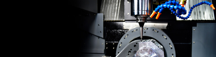 Wall Mural - the 5-axis cnc mills machines for design configuration that utilizes a swivel head machine table and