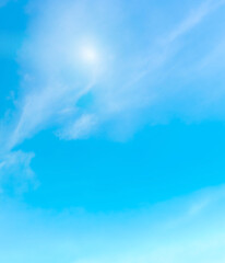 Wall Mural - blue sky with beautiful natural white clouds