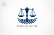 Scales of justice logo vector design