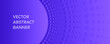 © KewadaArt - Abstract purple vector long banner halftone template  with space for text. Facebook cover, header