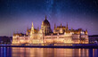 © mitzo_bs - Hungarian Parliament building at night in Budapest, Hungary