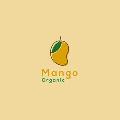 Poster - Mango fruit logo icon design template vector illustration