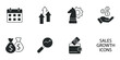 sales growth icons set . sales growth pack symbol vector elements for infographic web