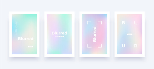 Wall Mural - gradient background set. soft color. delicate modern colors. simple screen design. sunset and sunris