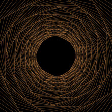 Vector Mesh Cyberspace Tunnel. Wireframe Abstract Vortex Background.