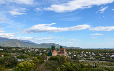 Wall Mural - Gremi Fortress with church of the Archangels rises above the picturesque Alazani Valley in the Georgian historical region of Kakheti, Georgia